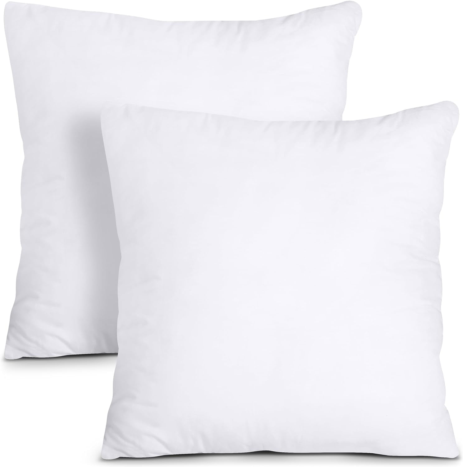 Raincol Pack of 2 pc Hypoallergenic Square Form Decorative Throw Pillow Inserts Couch Sham Cushion Stuffer - 18 x 18 inches