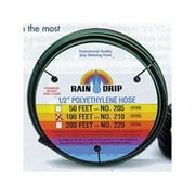 Raindrip 052010P Drip Watering Hose, 0.62 in ID, 100 ft L, Polyethylene, Black