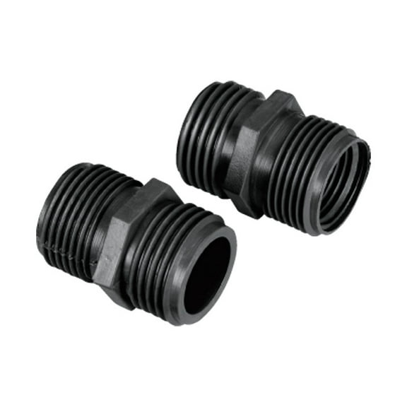 Raindrip 3-Way Connector Threaded Coupling - Plastic, Smooth Finish - 1 Piece, Black
