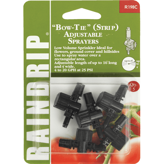 Raindrip Bow Tie Adjustable Sprinkler Head Sprayer - Pack of 6 Garden & Landscape Use, Standard Connection