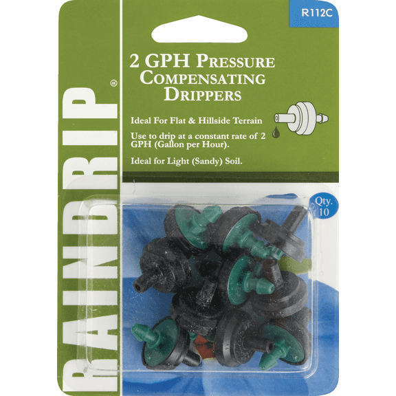 Raindrip On-Line Dripper - Pack of 6  Garden & Landscape Use, Standard Connection