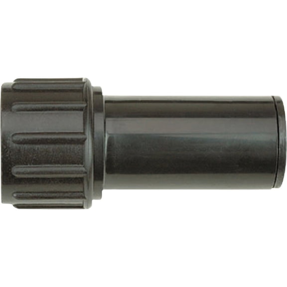 Raindrip R327CB Compression Swivel Adaptor with Washer, Connects 5/8 Inch Tubing or Dripline to 3/4 Inch MHT Hose Bibb or Garden Hose, Black