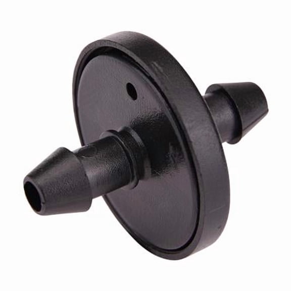 Raindrip 117025B In-Line Pressure Compensating Mini Dripper, 1 gph, Black Base