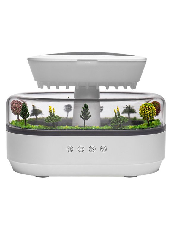 Raindrop Aromatherapy Diffuser with 250mL Tank, Auto Shut-off, US Plug, Includes Data Cable & Power Adapter