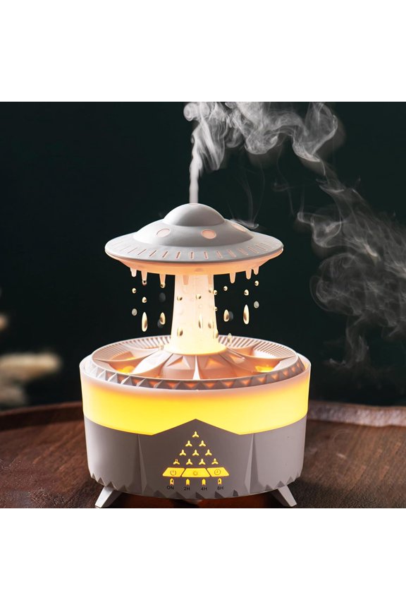 Raindrop for Bedroom Large Room -Air s and Aromatherapy Diffuser,Ultrasonic ,Quiet with Ambient Light & 4 Timer,Waterless Auto Off (No remote control)