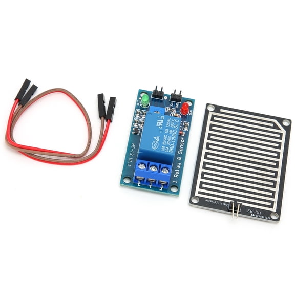 Raindrop Controller Module Sensor Board Adjustable Potentiometer for Weather Monitoring with Relay Output DC12V (3.15 inches / 8 cm) for Motor Control
