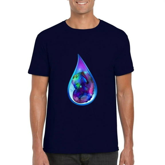 Raindrop Dragon Mythical Creature Fantasy Water Droplet T-Shirt, for men & women, up to size 5XL
