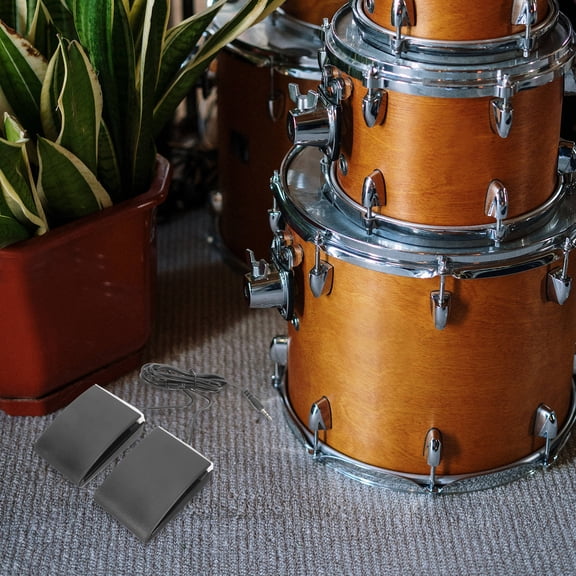 Raindrops 1 Pair ABS Electronic Drum Pedal Portable Drum Kick Pedal