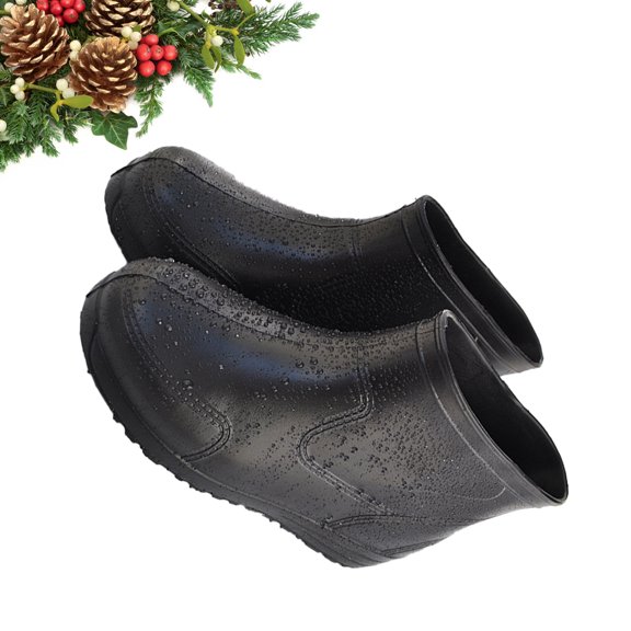 FOMIYES Antiskid Rain Shoes Black Thicken Sole Comfortable Toe Design for Adults