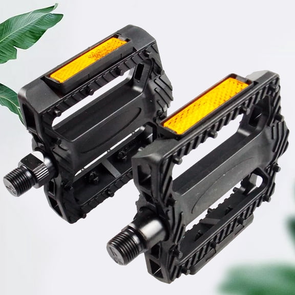 Raindrops 1 Pair Anti-slip Plastic Bike Pedals for Road Bike Use Black Lightweight Sturdy Durability