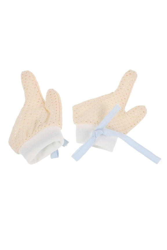Anti Sucking Protector Gloves Sky-Blue Cotton for Infants 1Pair