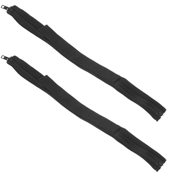 Raindrops 1 Pair Car Door Limiting Straps with Zipper Design for Safe and Easy Use in Black Fabric