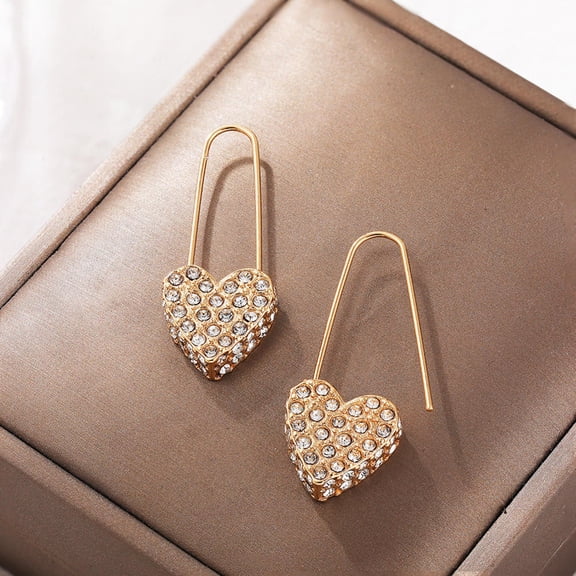 Raindrops 1 Pair Cartilage Earrings Women Golden Alloy Hypoallergenic for Any Hair Type and Banquet