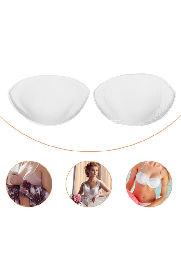FOMIYES Padding For Bras Inserts Bra Pads Transparent Silicone 1 Pair
