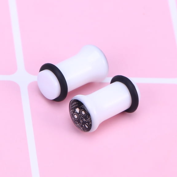 Raindrops 1 Pair Delicate Ear Gauges Expanders in Silver for Evening Party and Bar Use