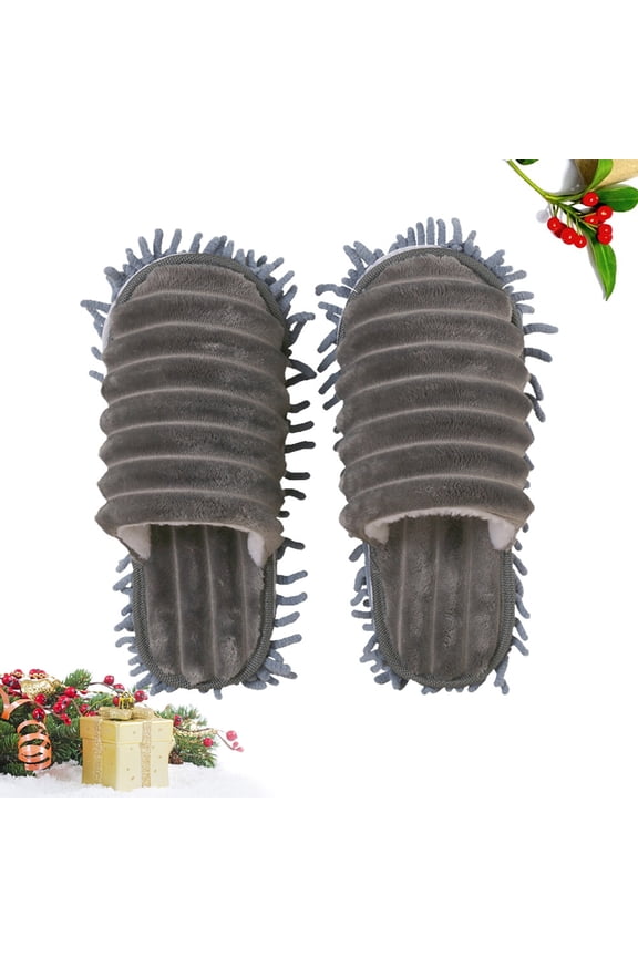 1 Pair Dust Mop Slippers Microfiber Mopping Household Cleaning Adults