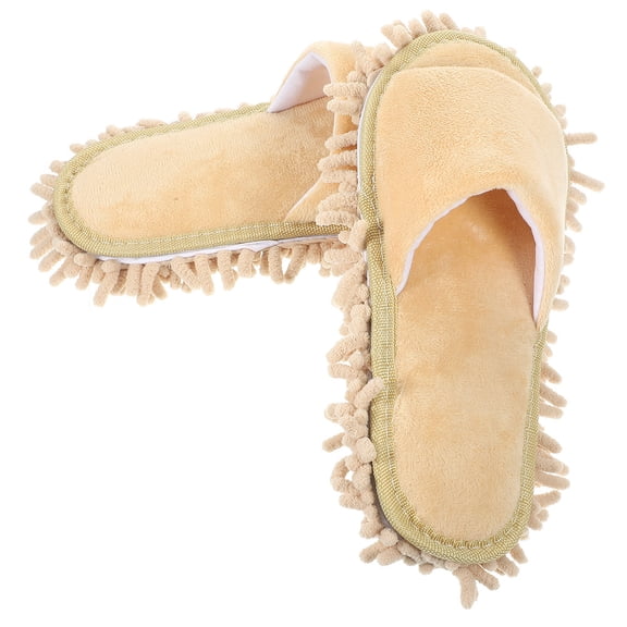 FOMIYES Unisex Beige Mop Slippers, Comfortable and Practical for Daily Use