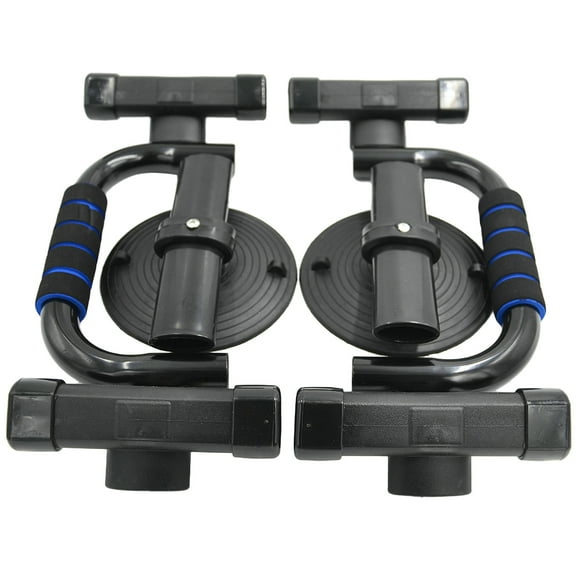 Raindrops 1 Pair H-type Multifunction Push Up Bars Grip Home with Suction Cup Gym Indoor Sports Crunches Fitness Body Building Non Loss Weight (Blue)