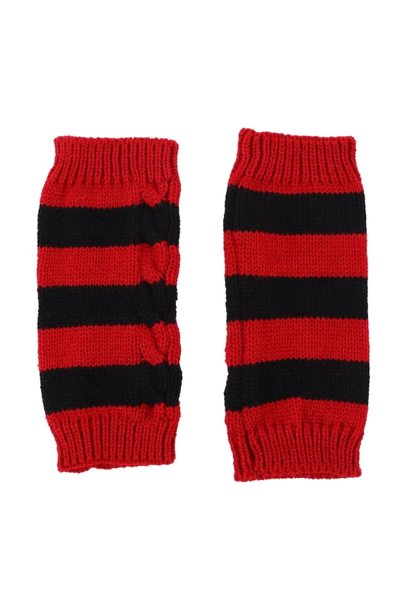 1 Pair Knitted Half Finger Gloves Wool Material for Winter Outdoor Activities Driving Fishing Gardening