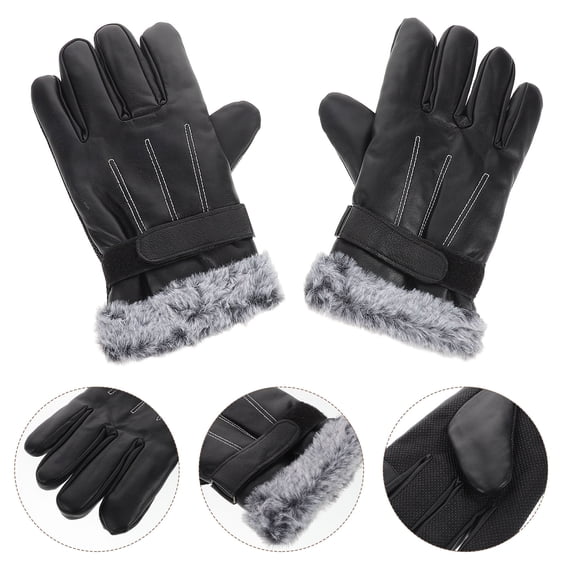 Raindrops 1 Pair Men's Winter Waterproof Thermal Gloves with Touch Screen Capability Winter Gloves for Cold Weather Skiing and Outdoor Activities