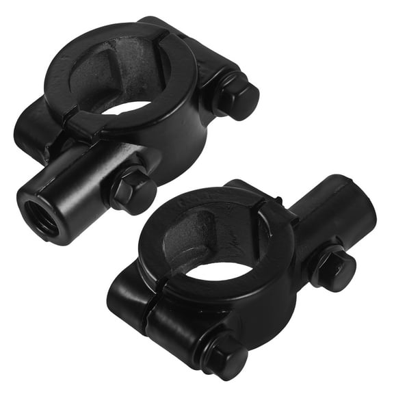Raindrops 1 Pair Motorcycle Handlebar Mirror Mount Holder Iron Black for Motorcycles ATV Scooter 2.2x1.4x0.8in