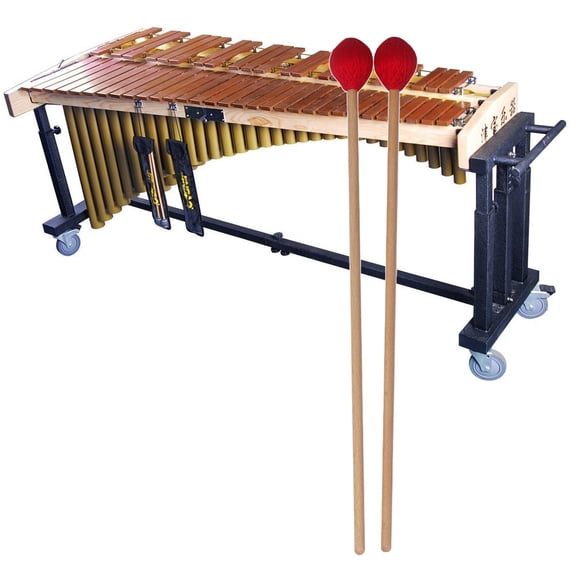 Raindrops Wooden Marimba Mallets with Comfortable Grip Handles, Red Wood for Percussion Instruments and Music Performance