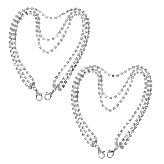 Raindrops 1 Pair Trendy Zinc Alloy Rhinestone Boot Chains for Women Birthday