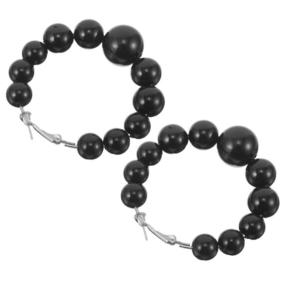 Raindrops Large Round Plastic Earrings Unique Design for Parties and Stage