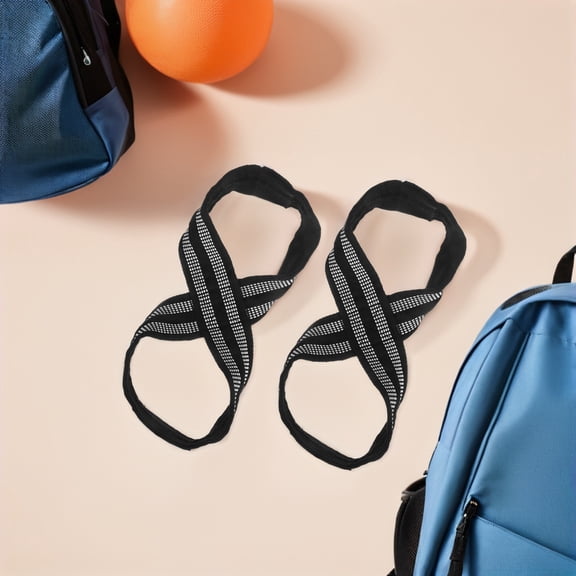 Raindrops 1Pair Resistance Band Black Exercise Brace for Weight Training and Fitness