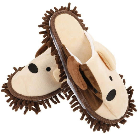 Raindrops Washable Duster Mop Slippers for Floor Cleaning 1 Pair 10.61X4.32X3.54in