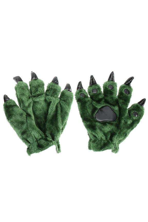 1 Pair of Plush Dinosaur Claw Gloves Cartoon Warm Winter Accessories