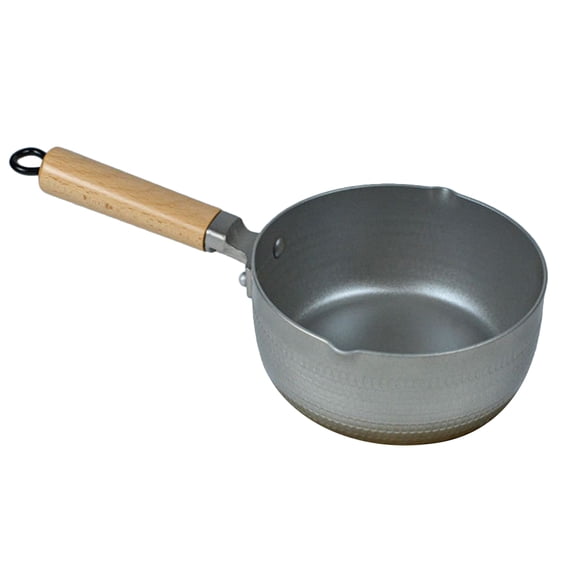 Raindrops Complementary Food with Antiscald Handle for Cooking Use Made of Aluminum Silver Double Outlet Design 1 Pc