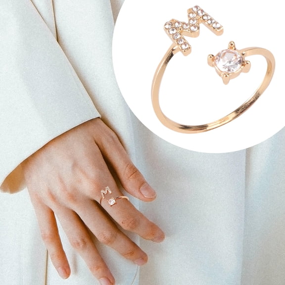 FOMIYES Adjustable Golden Alloy Finger Ring, Chic and Creative Party Accessory