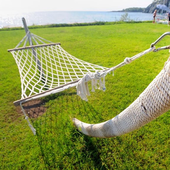 Raindrops 1 Pc Practical Sleeping Bed Outdoor Swing Creative Hanging Bed Swing (Beige)