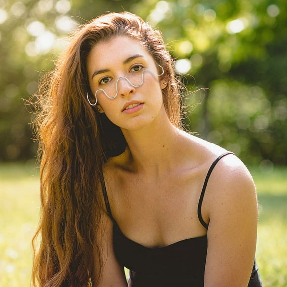 Raindrops 1 Pc Spectacle Frame Metal Fashion Accessory Stylish Design for Women Back to School