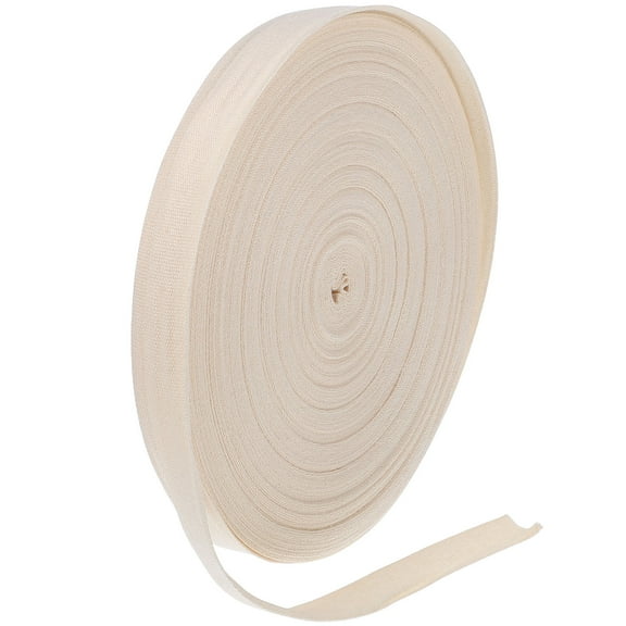 CHICHUMID Cotton Webbing Strap in Beige Sturdy Plain Weave Fabric Ribbon for Sewing and Decor