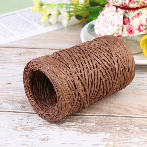 Raindrops Floral Art Iron Wire Binding Rope, 50M Roll for Flower Shop, Coffee Color, Craft and Gardening Use