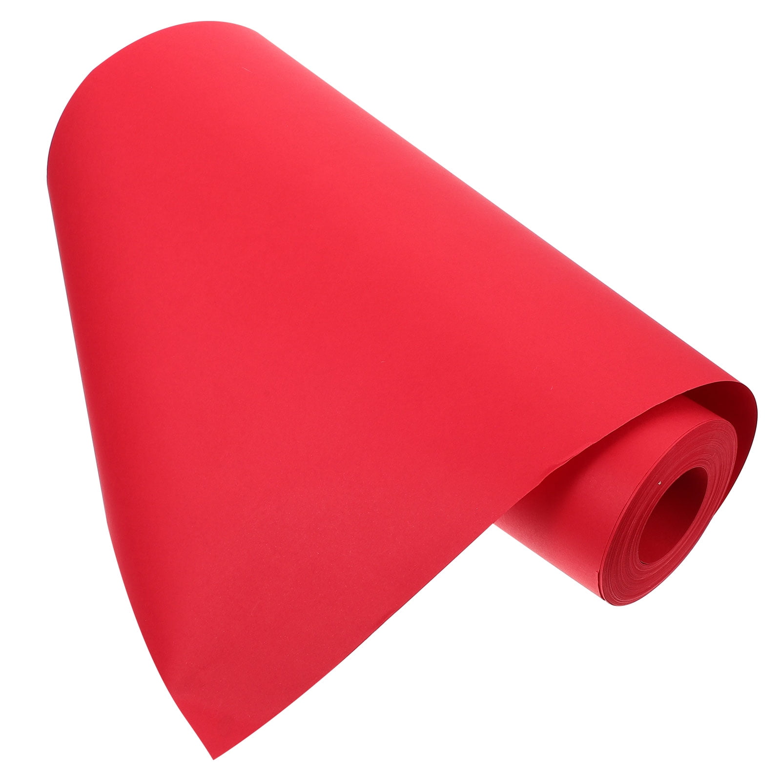 Raindrops Red Flower Packing Paper Roll - Practical Kraft Wrap Paper for Decoration and Packaging
