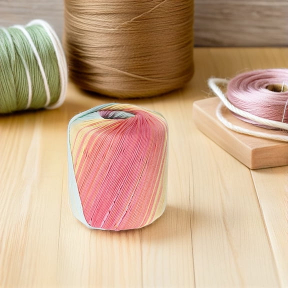 Raindrops Multi Colored Yarn 1 Roll Light Crochet Thread for Clothing Material Women