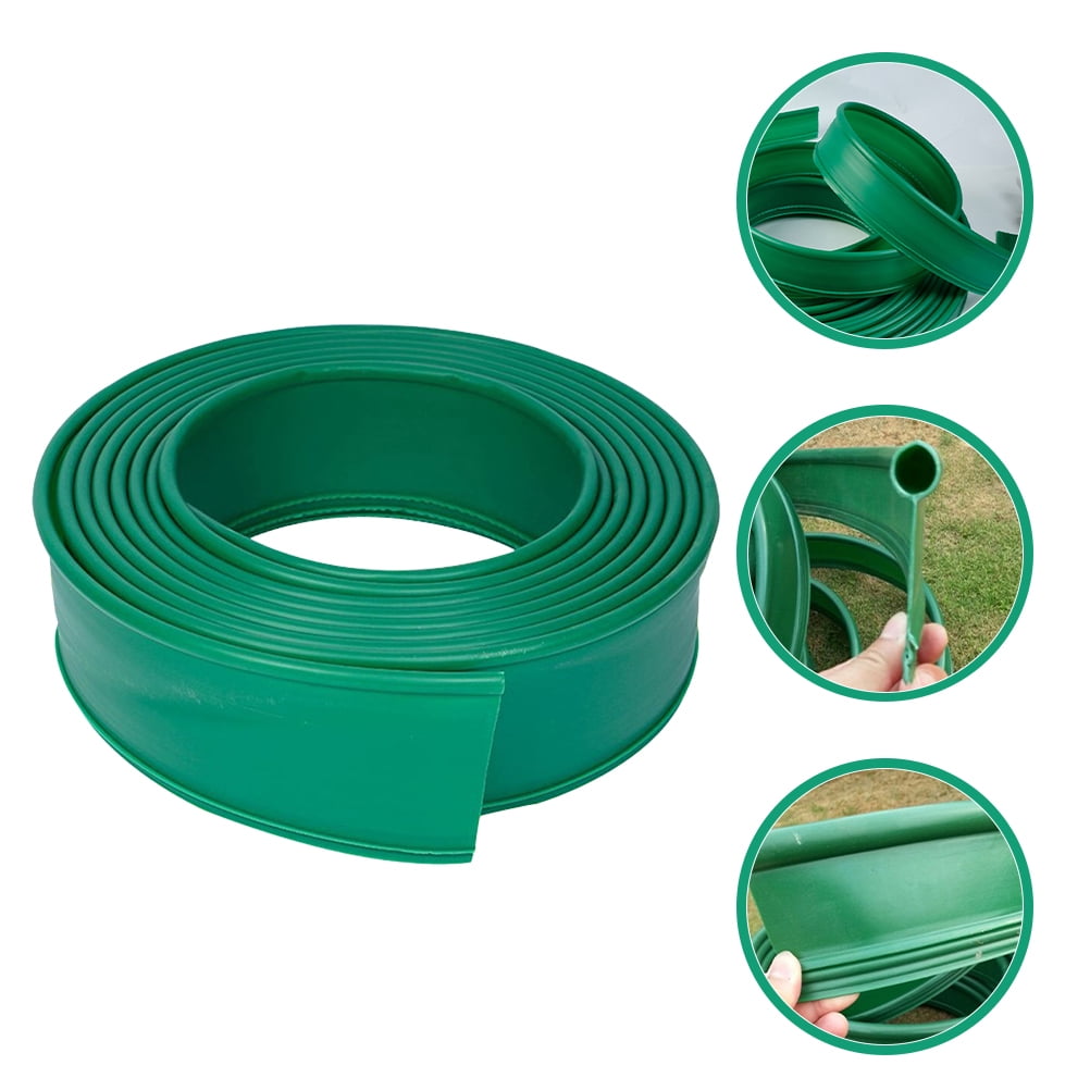 Raindrops Green Plastic Landscape Edging for Garden, Lawn, Yard Borders and Outdoor Landscaping Projects