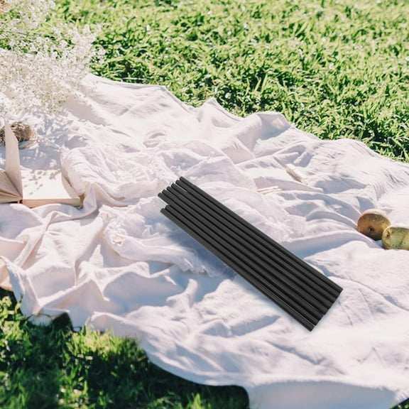 Raindrops Camping Tent Support Poles, Iron Frame for Enhanced Stability and Heightened Support, Black, 1 Set