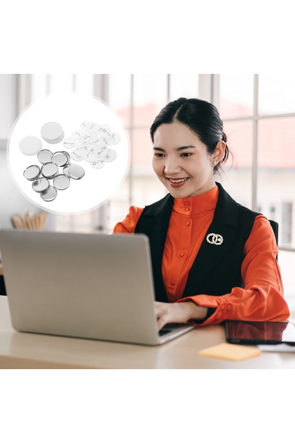 1 Set Blank Round Pin Blanks For Diy Badge Making Components With Pin For Enamel Pins Team Activities And Event Souvenirs