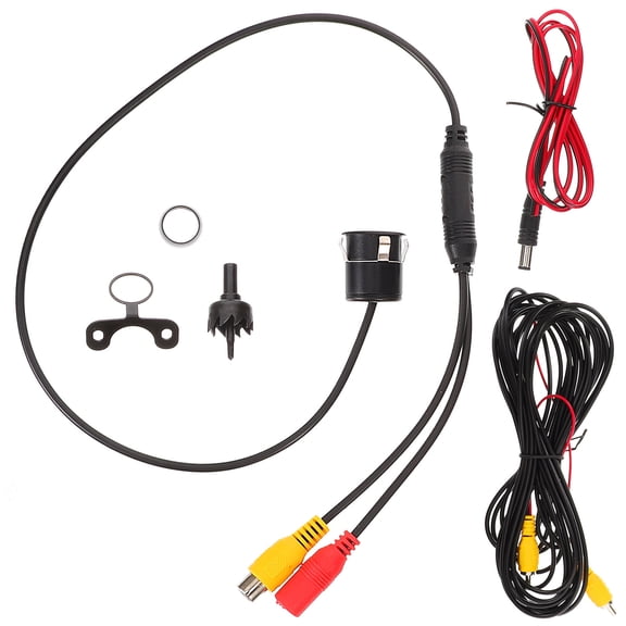 Raindrops 1 Set Car Rearview Camera Metal Plastic Vehicle Use Parking Assistance 117.90X0.39X0.39In