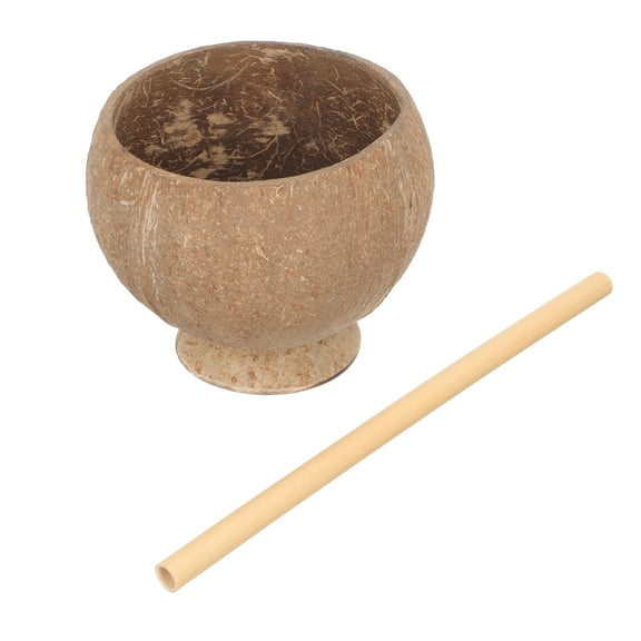 Raindrops Irregular Coconut Cup Coconut Shell Dessert Holder Assorted Color 1 Set