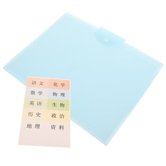 Raindrops Blue Document Organizer Folder for Office Use, Storage for Bills, Receipts, and Coupons, 1 Set
