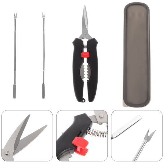 Raindrops Stainless Steel Crab Leg Cracker Tool Set - Seafood Sheller for Easy Crab and Lobster Cracking