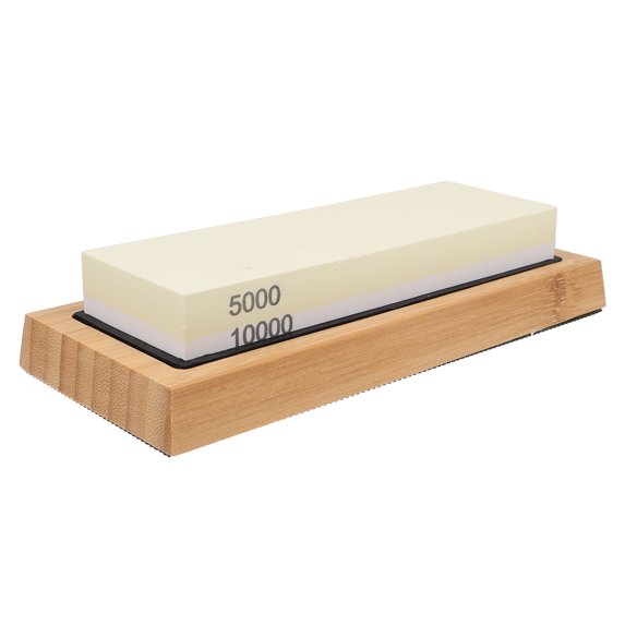 Raindrops 1 Set Cutter Sharpening Stone With Bamboo Base Dual Sided Flattening Stone Block for Kitchen