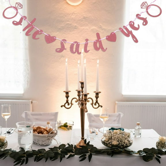 Raindrops Pink Engagement Party Banner Classy Engagement Decor Wedding Venues 1Set