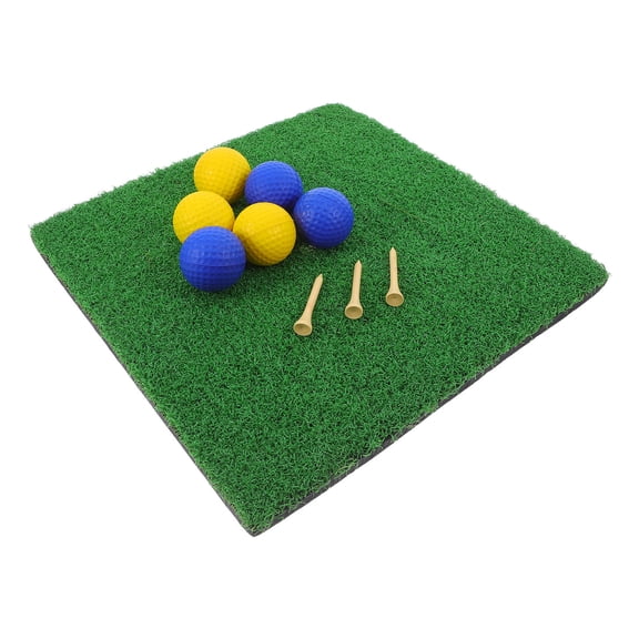 FOMIYES Golf Practice Mat Set with Tees, Indoor and Outdoor Artificial Turf for Golf Swing Training and Improvement