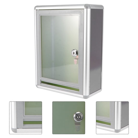 Raindrops Wall-Mounted Resin Mailbox for Office, Secure Mail Organizer, General Use, 11.2x8.5in, 1 Set